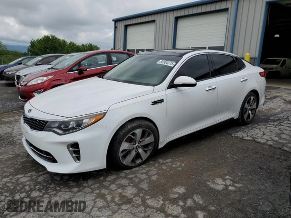 2017 Kia Optima SX with VIN 5XXGW4L20HG127312, listed as a Copart auction lot 56904675 with 116,876 mi miles and Salvage title. Bid and sale history available at DreamBid. Image 1.