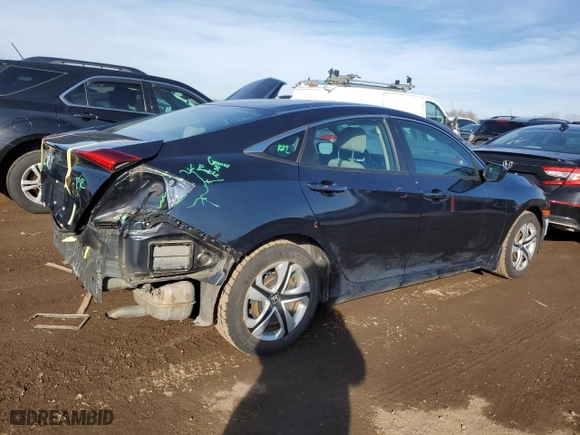 2018 Honda Civic Sedan LX with VIN 19XFC2F54JE040025, listed as a Copart auction lot 48426645 with 102,523 mi miles and Salvage Title. Bid and sale history available at carsss.com. Image 3.