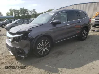 2021 Honda Pilot Touring 7-Passenger with VIN 5FNYF6H62MB072029, listed as a Copart auction lot 59390295 with 62,894 mi miles and Salvage title. Bid and sale history available at DreamBid. Image 1.