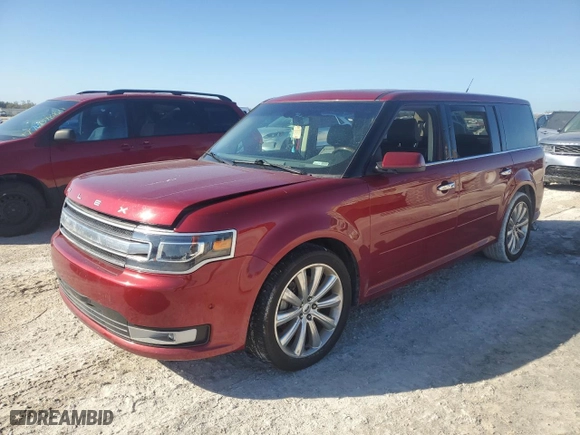 2017 Ford Flex Limited EcoBoost with VIN 2FMHK6DT4HBA11190, listed as a Copart auction lot 45635935 with 0 mi miles and Salvage Title. Bid and sale history available at carsss.com. Image 1.
