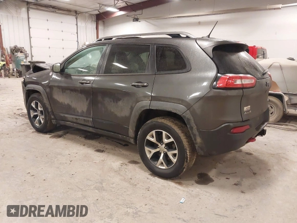 2014 Jeep Cherokee Trailhawk with VIN 1C4PJMBS2EW231813, listed as a IAAI auction lot 41664287 with 128,893 mi miles. Bid and sale history available at carsss.com. Image 3.