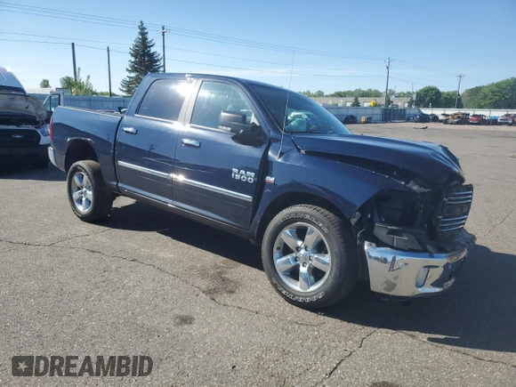 2018 Ram 1500 Big Horn with VIN 1C6RR7LT6JS298093, listed as a Copart auction lot 57454835 with 57,638 mi miles and Salvage title. Bid and sale history available at DreamBid. Image 4.