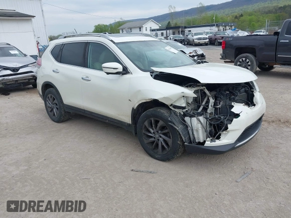 2016 Nissan Rogue SL with VIN 5N1AT2MV6GC844741, listed as a IAAI auction lot 42124853 with 176,617 mi miles and . Bid and sale history available at DreamBid. Image 1.