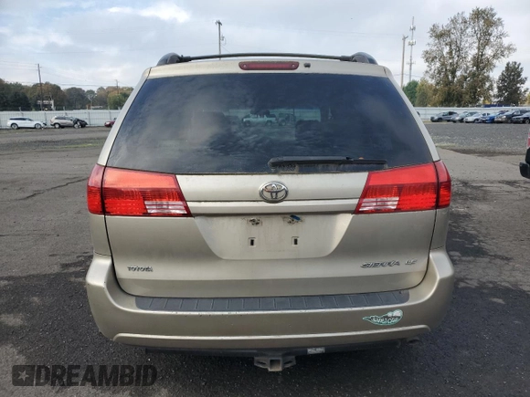 2004 Toyota Sienna CE with VIN 5TDZA23CX4S018644, listed as a Copart auction lot 77444934 with 201,983 mi miles and Salvage Title. Bid and sale history available at DreamBid. Image 6.