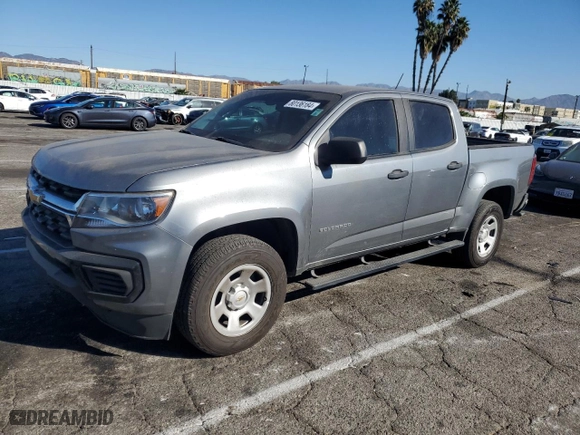 2021 Chevrolet Colorado 2WD Work Truck with VIN 1GCGSBEN1M1201785, listed as a Copart auction lot 80136184 with 99,928 mi miles and Salvage Title. Bid and sale history available at carsss.com. Image 1.