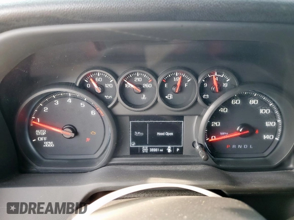 2022 Chevrolet Silverado 1500 Custom with VIN 3GCPDBEK1NG604071, listed as a Copart auction lot 54061795 with 38,961 mi miles and Salvage Title. Bid and sale history available at carsss.com. Image 9.