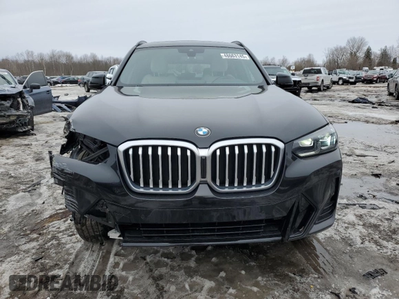 2022 BMW X3 xDrive30i with VIN 5UX53DP09N9K43964, listed as a Copart auction lot 48663145 with 32,306 mi miles and Salvage Title. Bid and sale history available at DreamBid. Image 5.