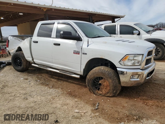 2012 Ram 2500 ST with VIN 3C6TD5CT4CG265502, listed as a Copart auction lot 47135195 with 0 mi miles and Salvage Title. Bid and sale history available at carsss.com. Image 4.