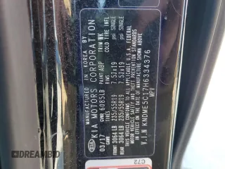 2017 Kia Sedona SX-L with VIN KNDME5C17H6334376, listed as a Copart auction lot 50873095 with 152,544 mi miles and Salvage Title. Bid and sale history available at carsss.com. Image 13.
