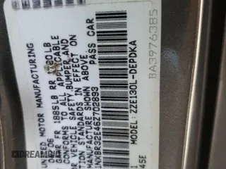 2006 Toyota Corolla CE z VIN 1NXBR32E46Z702893, wystawiony jako Copart lot #55446655 z przebiegiem 269 124 mil mil oraz Szkoda całkowita • Salvage title. Historia ofert i sprzedaży dostępna na DreamBid. Obrazek 12.