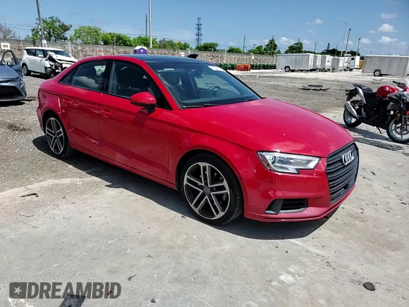 2019 Audi A3 Sedan Premium with VIN WAUAUGFF6KA089757, listed as a Copart auction lot 57540234 with 38,718 mi miles and Salvage Title. Bid and sale history available at carsss.com. Image 10.