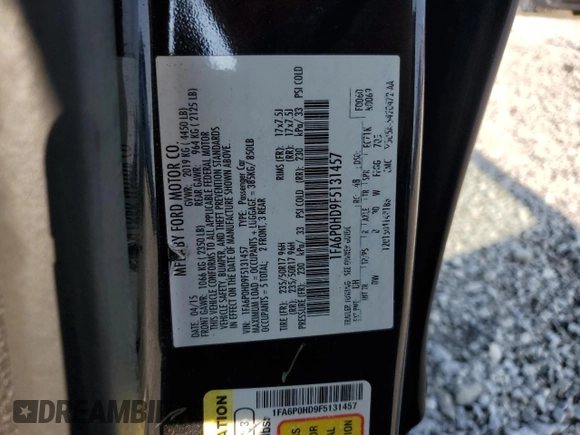 2015 Ford Fusion SE with VIN 1FA6P0HD9F5131457, listed as a Copart auction lot 64805915 with 208,557 mi miles and Clean title. Bid and sale history available at DreamBid. Image 12.