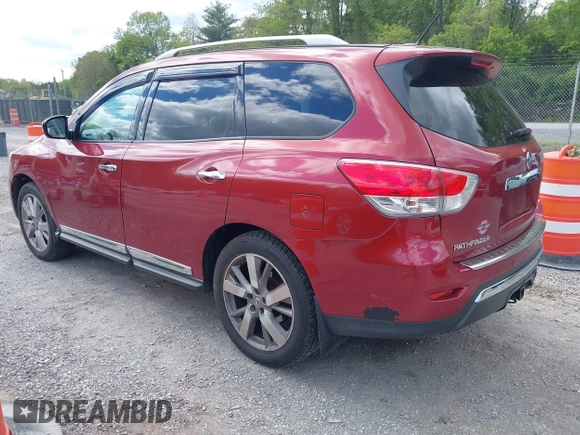 2013 Nissan Pathfinder SV with VIN 5N1AR2MM1DC641760, listed as a IAAI auction lot 42156769 with 149,850 mi miles and . Bid and sale history available at DreamBid. Image 3.
