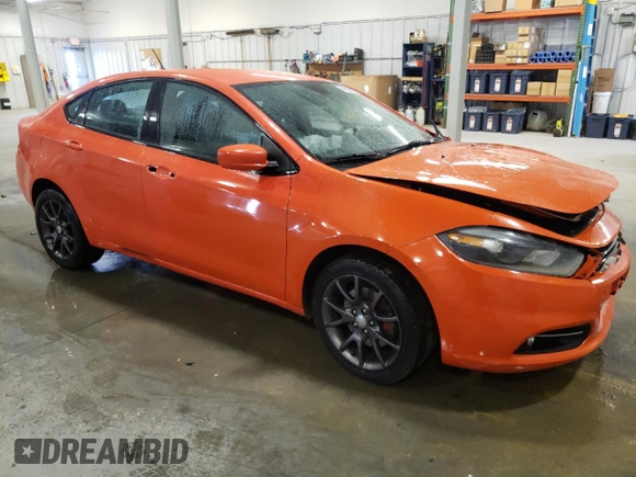 2015 Dodge Dart SXT with VIN 1C3CDFBB6FD300182, listed as a Copart auction lot 49958335 with 227,250 mi miles and Salvage Title. Bid and sale history available at carsss.com. Image 4.