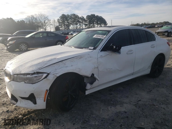 2020 BMW 3 Series 330i with VIN 3MW5R1J01L8B18534, listed as a Copart auction lot 86664364 with 44,007 mi miles and Salvage Title. Bid and sale history available at carsss.com. Image 1.