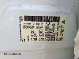 2022 Nissan Rogue S with VIN 5N1BT3AA7NC700589, listed as a Copart auction lot 57285035 with 39,403 mi miles and Salvage title. Bid and sale history available at DreamBid. Image 13.