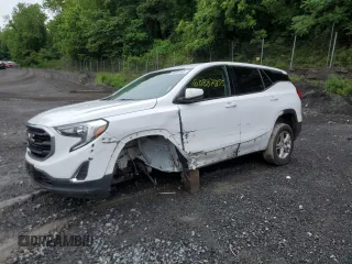 2019 GMC Terrain SLE with VIN 3GKALTEV6KL163800, listed as a Copart auction lot 60887855 with 71,360 mi miles and Salvage title. Bid and sale history available at DreamBid. Image 1.