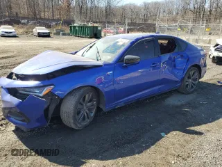 2021 Acura TLX w/A-Spec Package with VIN 19UUB5F53MA015315, listed as a Copart auction lot 47839575 with 0 mi miles and Salvage Title. Bid and sale history available at carsss.com. Image 1.