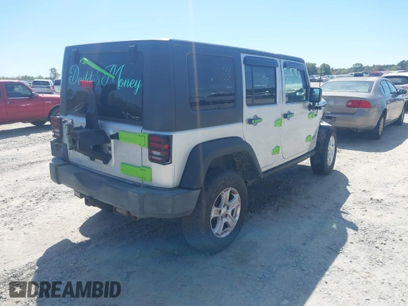 2008 Jeep Wrangler Unlimited Rubicon with VIN 1J4GA691X8L555097, listed as a IAAI auction lot 41889319 with 166,882 mi miles and . Bid and sale history available at DreamBid. Image 4.