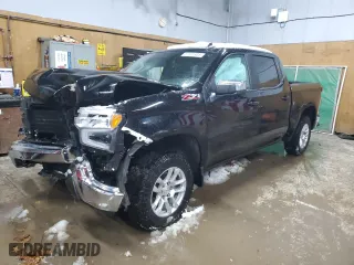 2023 Chevrolet Silverado 1500 LT with VIN 1GCUDDE82PZ109965, listed as a Copart auction lot 87501405 with 27,513 mi miles and Salvage Title. Bid and sale history available at carsss.com. Image 1.