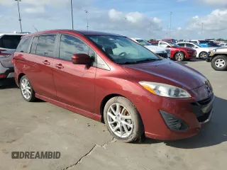 2012 Mazda 5 Touring with VIN JM1CW2CL6C0113694, listed as a Copart auction lot 75092814 with Not Provided miles and Salvage Title. Bid and sale history available at DreamBid. Image 4.