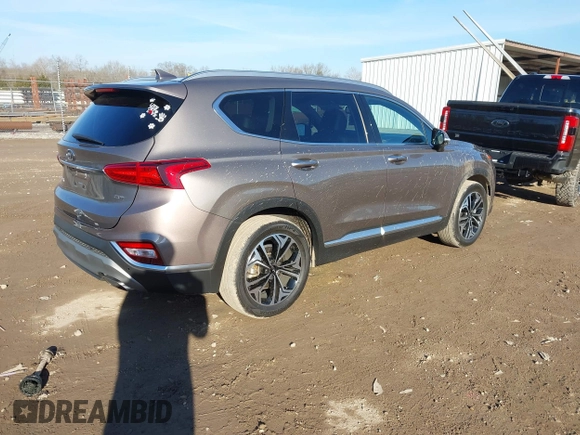 2019 Hyundai Santa Fe Ultimate with VIN 5NMS53AA3KH026730, listed as a IAAI auction lot 41432797 with 23,573 mi miles. Bid and sale history available at carsss.com. Image 4.