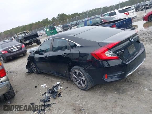 2020 Honda Civic Sedan LX with VIN 19XFC2F60LE015313, listed as a IAAI auction lot 41461207 with 58,276 mi miles. Bid and sale history available at carsss.com. Image 14.