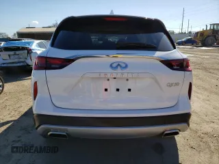 2022 Infiniti QX50 LUXE with VIN 3PCAJ5BA5NF115870, listed as a Copart auction lot 36449483 with 3,536 mi miles. Bid and sale history available at carsss.com. Image 6.
