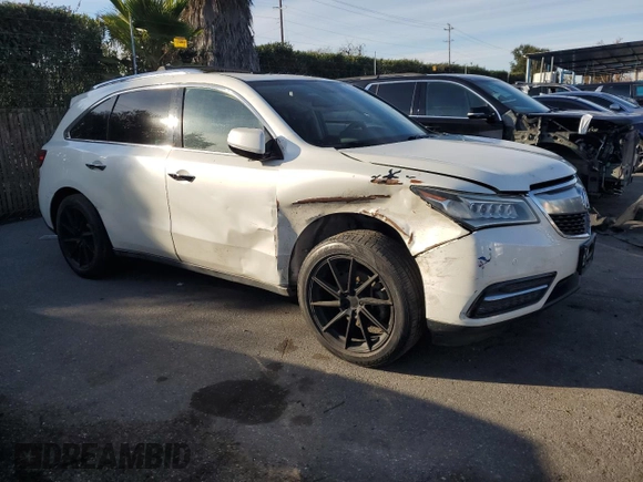 2015 Acura MDX Advance with VIN 5FRYD3H85FB001852, listed as a Copart auction lot 86902384 with 80,195 mi miles and Salvage Title. Bid and sale history available at DreamBid. Image 4.