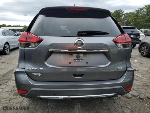 2019 Nissan Rogue SV with VIN KNMAT2MT0KP552619, listed as a Copart auction lot 70451874 with 45,554 mi miles and Salvage Title. Bid and sale history available at carsss.com. Image 6.