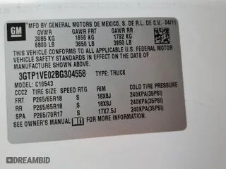 2011 GMC Sierra 1500 SLE with VIN 3GTP1VE02BG304558, listed as a Copart auction lot 49127055 with 0 mi miles and Salvage Title. Bid and sale history available at carsss.com. Image 12.