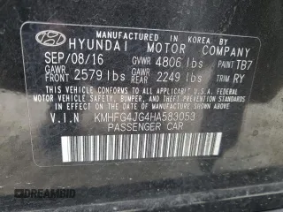2017 Hyundai Azera с VIN KMHFG4JG4HA583053, выставлен на аукционе Copart как лот 82543874 с пробегом 120 238 миль миль и Чистый • Clean title. История ставок и продаж доступна на DreamBid. Изображение 12.