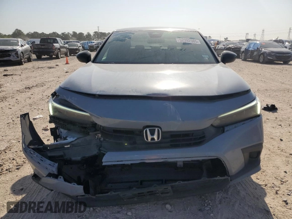2022 Honda Civic Sport with VIN 2HGFE2F58NH578894, listed as a Copart auction lot 52392505 with 38,221 mi miles and Salvage Title. Bid and sale history available at carsss.com. Image 5.