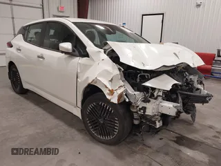 2023 Nissan LEAF SV Plus with VIN 1N4CZ1CV6PC553041, listed as a IAAI auction lot 42076867 with 19,732 mi miles and . Bid and sale history available at DreamBid. Image 1.
