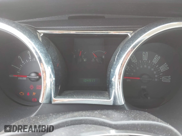 2005 Ford Mustang Deluxe with VIN 1ZVFT80N755161724, listed as a IAAI auction lot 41994894 with 104,917 mi miles. Bid and sale history available at carsss.com. Image 7.