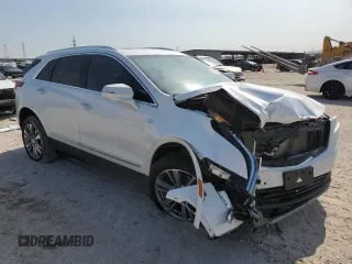 2024 Cadillac XT5 FWD Premium Luxury with VIN 1GYKNCRS1RZ735184, listed as a Copart auction lot 80688374 with 10,587 mi miles and Salvage Title. Bid and sale history available at carsss.com. Image 4.