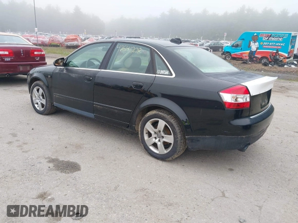 2004 Audi A4 3.0L with VIN WAULT68EX4A233033, listed as a IAAI auction lot 42541208 with 121,539 mi miles and . Bid and sale history available at DreamBid. Image 3.