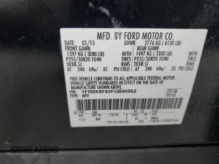 2015 Ford Explorer Limited with VIN 1FM5K8F83FGB90562, listed as a Copart auction lot 51444065 with 165,052 mi miles and Clean Title. Bid and sale history available at DreamBid. Image 13.