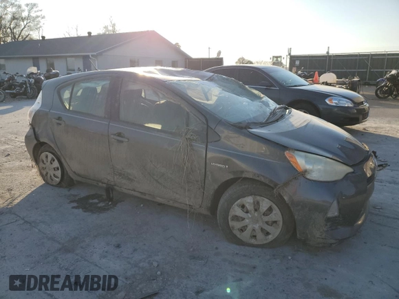 2012 Toyota Prius c One with VIN JTDKDTB39C1504910, listed as a Copart auction lot 83626314 with Not Provided miles and Salvage Title. Bid and sale history available at carsss.com. Image 4.