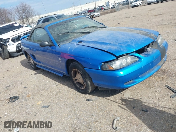 1998 Ford Mustang with VIN 1FAFP4441WF119648, listed as a IAAI auction lot 41588074 with 128,343 mi miles. Bid and sale history available at carsss.com. Image 1.