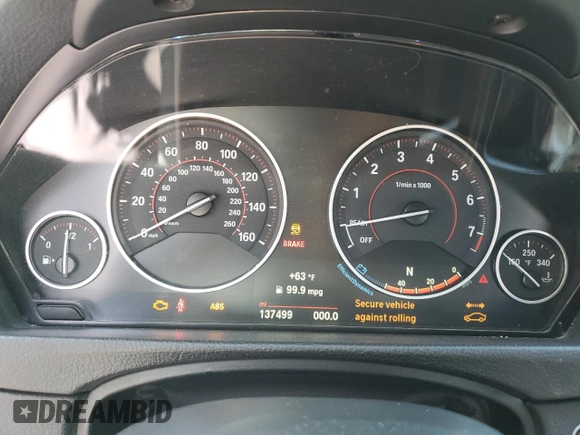 2016 BMW 3 Series 328i with VIN WBA8E9C58GK647158, listed as a Copart auction lot 51485695 with 137,499 mi miles and Clean Title. Bid and sale history available at DreamBid. Image 9.