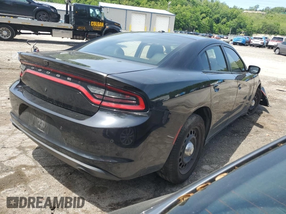 2018 Dodge Charger Police with VIN 2C3CDXKT3JH266258, listed as a Copart auction lot 55683724 with Not Provided miles and Salvage Title. Bid and sale history available at carsss.com. Image 3.