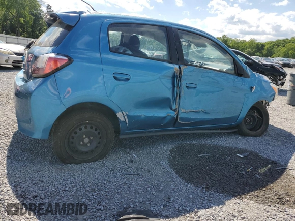 2021 Mitsubishi Mirage ES z VIN ML32AUHJXMH011429, wystawiony jako Copart lot #55936305 z przebiegiem 63 079 mil mil oraz Szkoda całkowita • Salvage title. Historia ofert i sprzedaży dostępna na DreamBid. Obrazek 3.