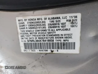 2007 Honda Odyssey EX with VIN 5FNRL384X7B418858, listed as a Copart auction lot 50293305 with 207,829 mi miles and Non Repairable. Bid and sale history available at carsss.com. Image 13.