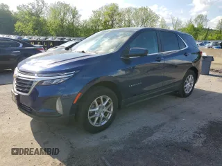 2022 Chevrolet Equinox LT with VIN 3GNAXUEV3NL150990, listed as a Copart auction lot 57279325 with 182,752 mi miles and Salvage title. Bid and sale history available at DreamBid. Image 1.