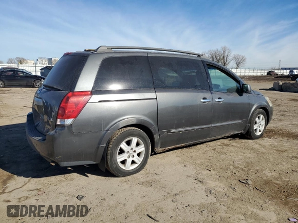 2004 Nissan Quest S z VIN 5N1BV28U84N312794, wystawiony jako Copart lot #43146735 z przebiegiem 189 050 mil mil oraz Szkoda całkowita • Salvage title. Historia ofert i sprzedaży dostępna na DreamBid. Obrazek 3.