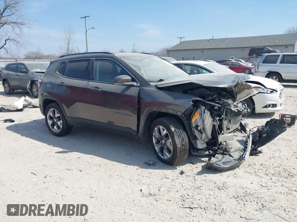 2020 Jeep Compass Limited with VIN 3C4NJDCB1LT245890, listed as a IAAI auction lot 41791500 with 51,042 mi miles. Bid and sale history available at carsss.com. Image 1.