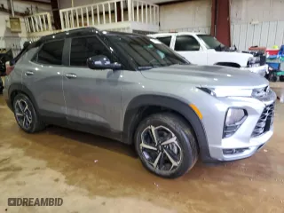 2023 Chevrolet TrailBlazer RS with VIN KL79MTSL2PB092079, listed as a Copart auction lot 43143035 with 27,173 mi miles and Salvage Title. Bid and sale history available at carsss.com. Image 4.