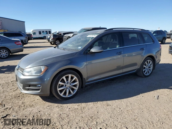 2016 Volkswagen Golf SportWagen TSI S with VIN 3VWC17AUXGM513720, listed as a Copart auction lot 86509294 with 95,672 mi miles and Salvage Title. Bid and sale history available at carsss.com. Image 1.