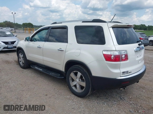 2010 GMC Acadia SLT1 with VIN 1GKLRMED8AJ189051, listed as a IAAI auction lot 42595840 with 116,141 mi miles and . Bid and sale history available at DreamBid. Image 3.